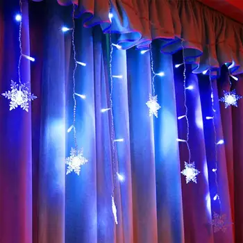Curtain Lights Snowflake 8 Modes Durable Fairy Garland Decoration Christmas Light Snowflake String Lights 3.5M 96 Leds
Curtain Lights Snowflake 8 Modes Durable Fairy Garland Decoration Christmas Light Snowflake String Lights 3.5M 96 Leds