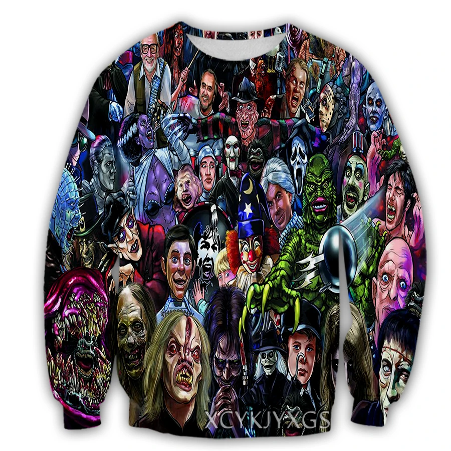 Повседневная Толстовка для мужчин и женщин, модная уличная одежда с 3D-принтом персонажей фильмов ужасов, свободная Спортивная кофта D02
Повседневная Толстовка для мужчин и женщин, модная уличная одежда с 3D-принтом персонажей фильмов ужасов, свободная Спортивная кофта D02