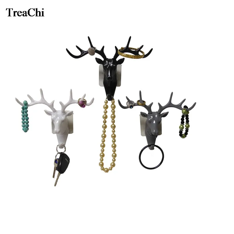 Resin Animal Deer Head Hook Hanger Wall Stick Stags Ring Necklace Bracelet Door Cabinet Holder Decor Jewelry Display Hook Rack
Resin Animal Deer Head Hook Hanger Wall Stick Stags Ring Necklace Bracelet Door Cabinet Holder Decor Jewelry Display Hook Rack