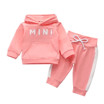 Spring Autumn Toddlers Clothes Set Girls Simple Letter Pattern Long Sleeve Hooded Top + Sports Style Trousers Kit 0-24 Months
Spring Autumn Toddlers Clothes Set Girls Simple Letter Pattern Long Sleeve Hooded Top + Sports Style Trousers Kit 0-24 Months