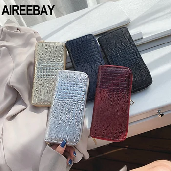 AIREEBAY Woman Wallet Vintage Clutch Wallet Zipper Female Ladies Luxury Crocodile Pattern Purses Credit Phone Card Holder
AIREEBAY Woman Wallet Vintage Clutch Wallet Zipper Female Ladies Luxury Crocodile Pattern Purses Credit Phone Card Holder