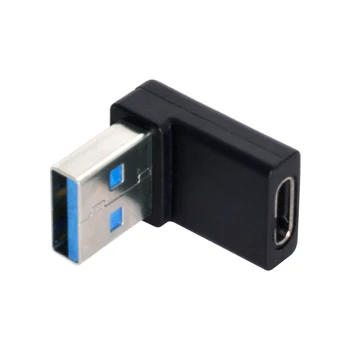 USB-C Type C Female 90 Degree Down Angled to USB 3.0 A Male Data Adapter for Laptop Desktop
USB-C Type C Female 90 Degree Down Angled to USB 3.0 A Male Data Adapter for Laptop Desktop