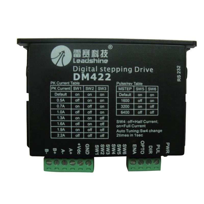 Digital DM422 DSP 42-57 two-phase stepper motor driver 2.2A 128 segments 20-40VDC
Digital DM422 DSP 42-57 two-phase stepper motor driver 2.2A 128 segments 20-40VDC