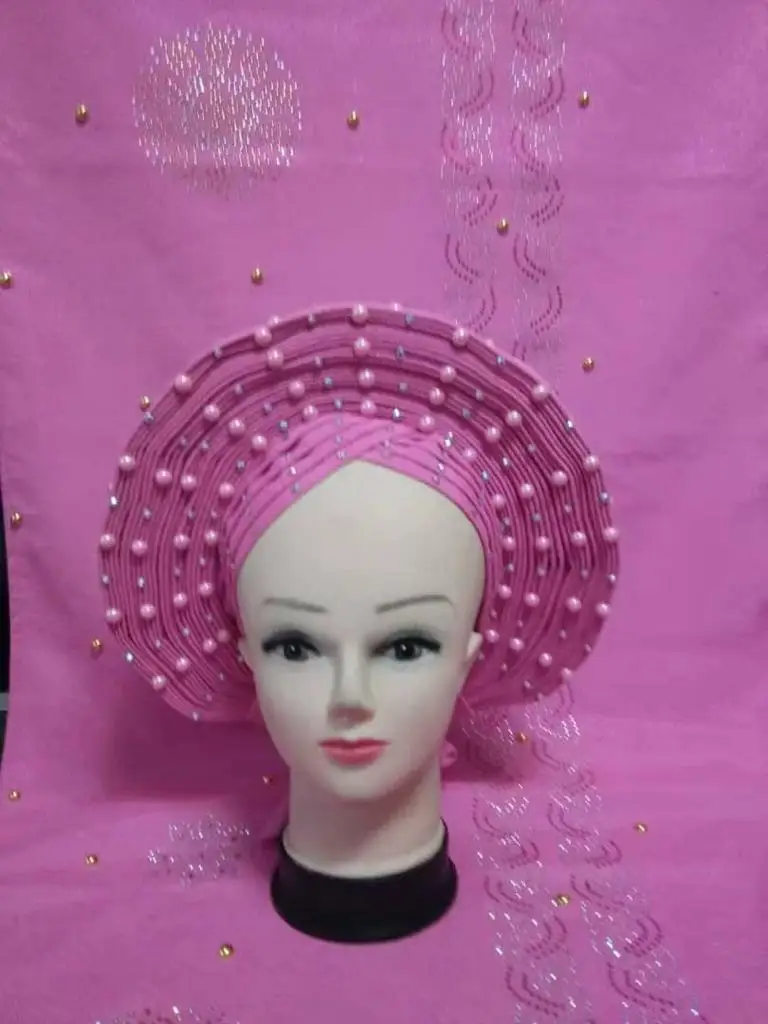 Various colors African auto gele headtie for women aso oke headwear beaded African gele with shoulder nice quality
Various colors African auto gele headtie for women aso oke headwear beaded African gele with shoulder nice quality