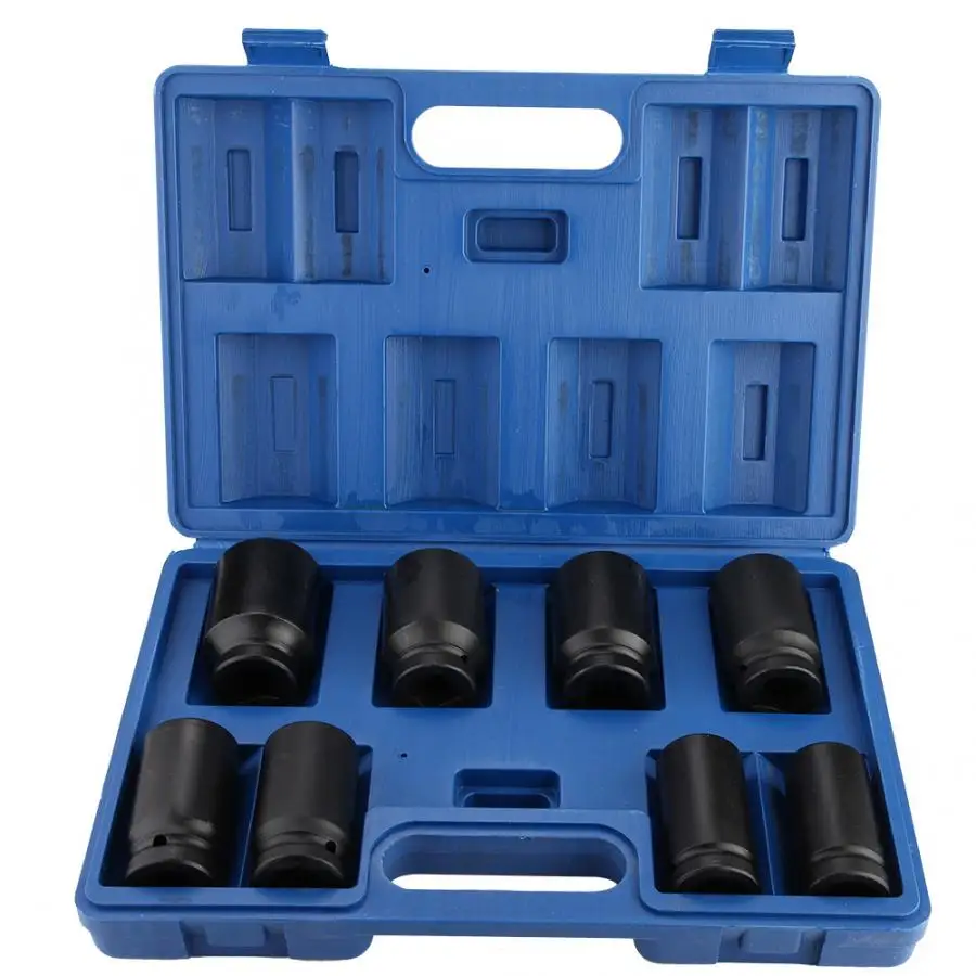 8x 3/4 Inch Drive Deep Impact Socket Set 24mm-38mm Steel Long Reach Impact Socke
8x 3/4 Inch Drive Deep Impact Socket Set 24mm-38mm Steel Long Reach Impact Socke