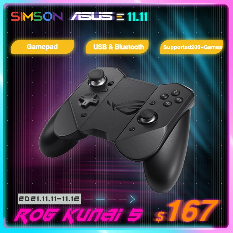 Игровой контроллер ROG Kunai 5 с поддержкой 200 + игр 2 4 ГГц | Мобильные телефоны и