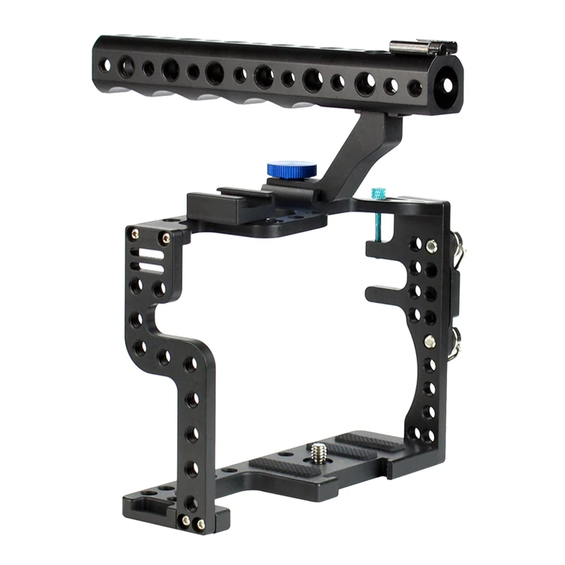 Camera Cage Stabilizer, Aluminum Alloy Camera Video Cage for Panasonic LUMIX GH3/GH4 with Top Handle
Camera Cage Stabilizer, Aluminum Alloy Camera Video Cage for Panasonic LUMIX GH3/GH4 with Top Handle