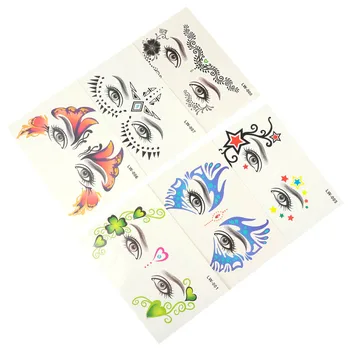 6pcs Face Eye Temporary Tattoos Stylish Temporary Beautiful Eye Sticker Eye Tattoos Facial Sticker for Women
6pcs Face Eye Temporary Tattoos Stylish Temporary Beautiful Eye Sticker Eye Tattoos Facial Sticker for Women