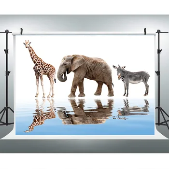 African Safari Elephant Zebra and Giraffe Wild Animal Photo Background Lake White Photography Backdrop For Photo Studio Custom
African Safari Elephant Zebra and Giraffe Wild Animal Photo Background Lake White Photography Backdrop For Photo Studio Custom