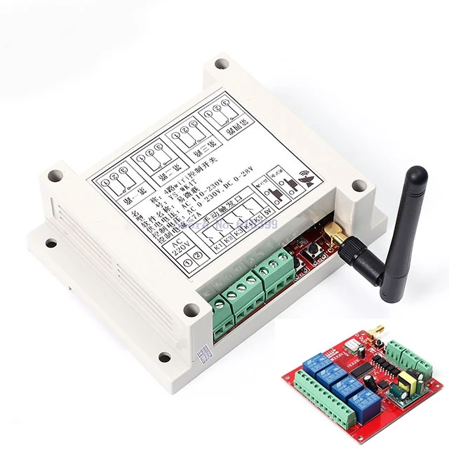 A7-- AC 110V-230V Wifi Relay Switch Multi Channel Mobile Phone Remote Control Network Relay Module With Antenna Wireless Smart H
A7-- AC 110V-230V Wifi Relay Switch Multi Channel Mobile Phone Remote Control Network Relay Module With Antenna Wireless Smart H