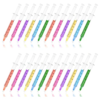 24PC Needle Cylinder Highlighter Pen with 6 Colors Retractable Novelty Pen For Nurses,Birthdays and Party Favor Gifts 
24PC Needle Cylinder Highlighter Pen with 6 Colors Retractable Novelty Pen For Nurses,Birthdays and Party Favor Gifts