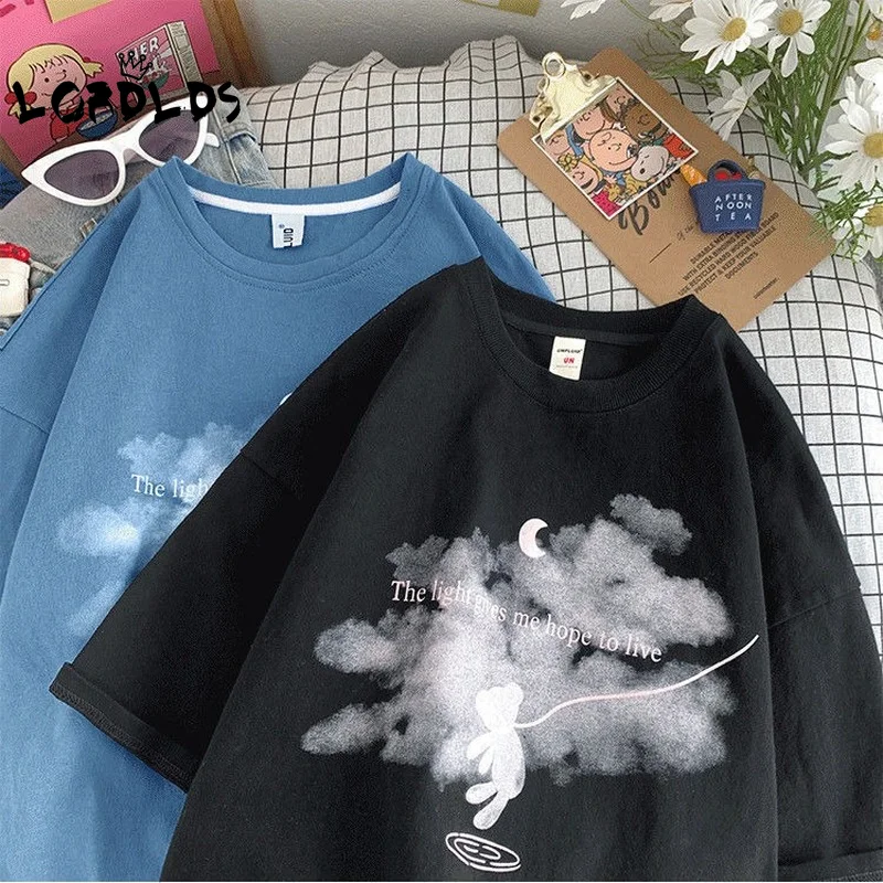 LORDLDS Women Printed Tshirts Summer Loose Tees Cute Kawaii Aesthetic Clothes Short Sleeve O Neck Tops for Women 2021
LORDLDS Women Printed Tshirts Summer Loose Tees Cute Kawaii Aesthetic Clothes Short Sleeve O Neck Tops for Women 2021