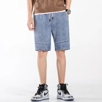 Classic Men Short Jeans Pants Summer Plus Size Loose Mens Short Denim Trousers Elastic Waist Casual Male Short Jean Pantalones
Classic Men Short Jeans Pants Summer Plus Size Loose Mens Short Denim Trousers Elastic Waist Casual Male Short Jean Pantalones