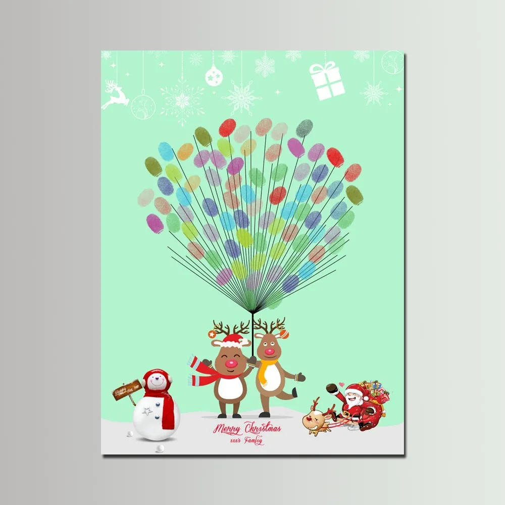 Customized Christmas Signature Guest Books Fingerprint Sign Christmas Guest Book Party DIY Fingerprint Painting Christmas Decor
Customized Christmas Signature Guest Books Fingerprint Sign Christmas Guest Book Party DIY Fingerprint Painting Christmas Decor