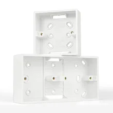 External Mounting Switch Box 86mm*86mm*33mm for 86 Type Double Switches or Sockets Apply For Any Position of Wall Surface
External Mounting Switch Box 86mm*86mm*33mm for 86 Type Double Switches or Sockets Apply For Any Position of Wall Surface