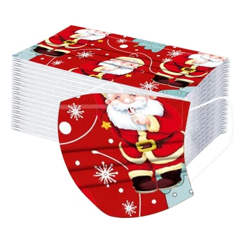 Face Mask Adult Children Men And Women Protective Three-layer Disposable Printed Mask Christmas Santa Claus
Face Mask Adult Children Men And Women Protective Three-layer Disposable Printed Mask Christmas Santa Claus