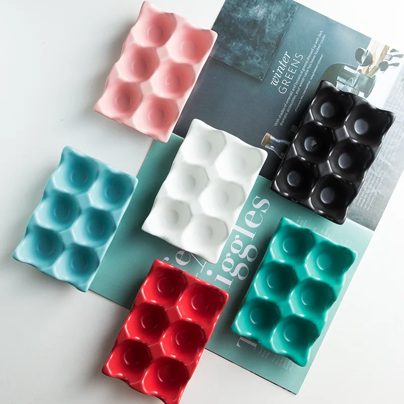6 Grids Egg Holder Ceramic Anti-Slip Egg Box Refrigerator Shockproof Egg Tray Holder Storage Box Home Storage Organization
6 Grids Egg Holder Ceramic Anti-Slip Egg Box Refrigerator Shockproof Egg Tray Holder Storage Box Home Storage Organization