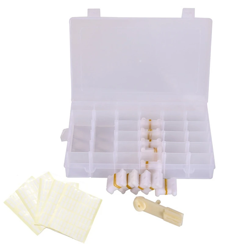 Organizer Box with 36 Adjustable compartments Includes 100 Plastic Floss bobbins and Sticker
Organizer Box with 36 Adjustable compartments Includes 100 Plastic Floss bobbins and Sticker