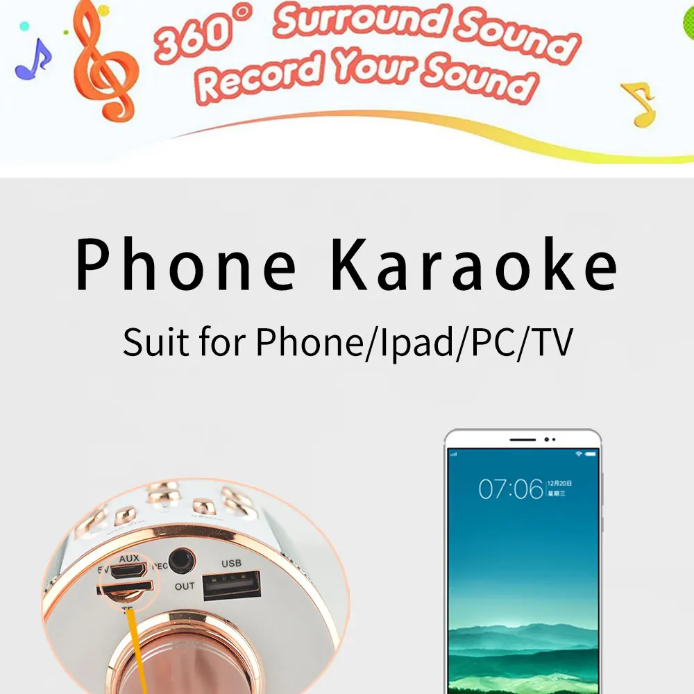 Fast-Delivery WS858 Karaoke Microphone Wireless Speaker Recording Youtube Bluetooth Microphone For Smartphone Kids Fast-Delivery WS858 Karaoke Microphone Wireless Speaker Recording Youtube Bluetooth Microphone For Smartphone Kids