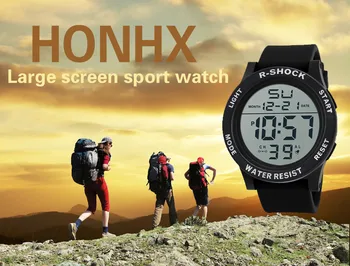 Relogio Fashion Waterproof Sports Watch Men's Boy LCD Digital Stopwatch Date Rubber Sport Wrist Watch Minimalist masculino clock 
Relogio Fashion Waterproof Sports Watch Men's Boy LCD Digital Stopwatch Date Rubber Sport Wrist Watch Minimalist masculino clock