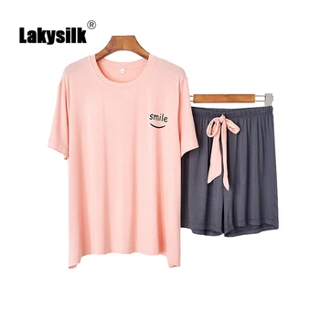 Modal Cotton Soft Pajamas 2020 Spring Summer Casual Loose Two-piece Set Homewear Smiley Print Short Sleeve Shorts Pajamas Women
Modal Cotton Soft Pajamas 2020 Spring Summer Casual Loose Two-piece Set Homewear Smiley Print Short Sleeve Shorts Pajamas Women