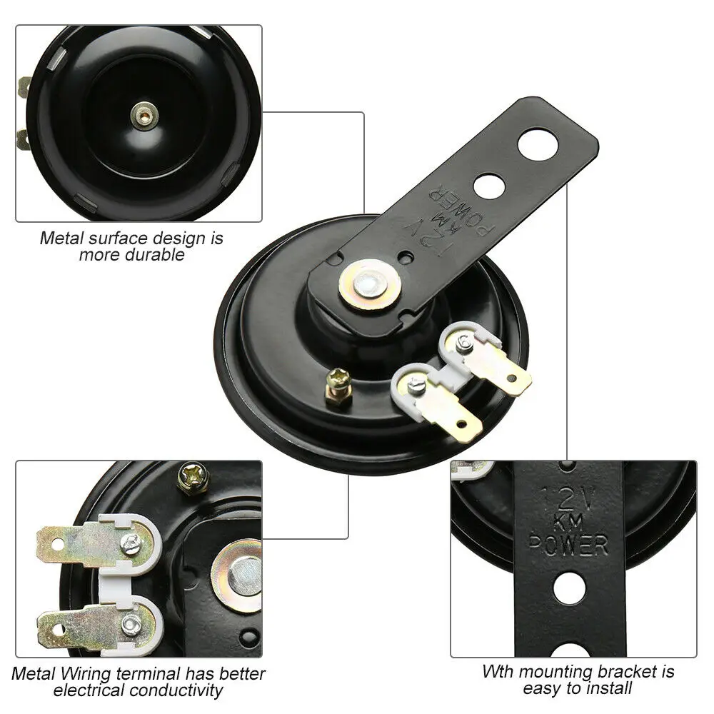 DC 12V Loud Snail Universal Electric Horn 110 dB For Car Truck Auto DC 12V Loud Snail Universal Electric Horn 110 dB For Car Truck Auto