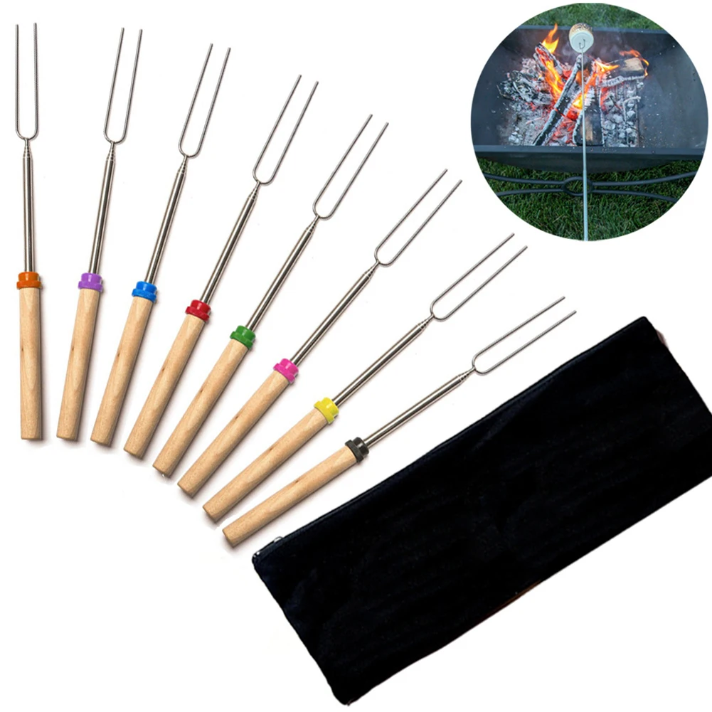 Marshmallow Roasting Sticks Set Smores Sticks 8 Stainless Steel Sticks 10 Bamboo Skewers for Camping Cookware Fire Pit Hot Dogs
Marshmallow Roasting Sticks Set Smores Sticks 8 Stainless Steel Sticks 10 Bamboo Skewers for Camping Cookware Fire Pit Hot Dogs