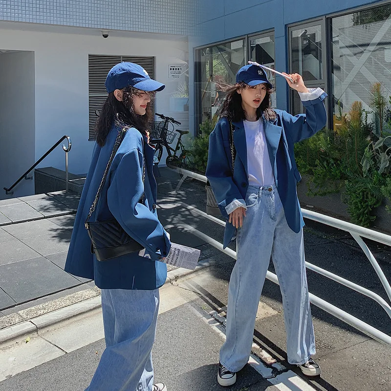 Suit Jacket Women's Vintage Hong Kong Style Photo Shoot CIC Online Celebrity Small for Girl Korean-style Loose-Fit chun liu Line 
Suit Jacket Women's Vintage Hong Kong Style Photo Shoot CIC Online Celebrity Small for Girl Korean-style Loose-Fit chun liu Line