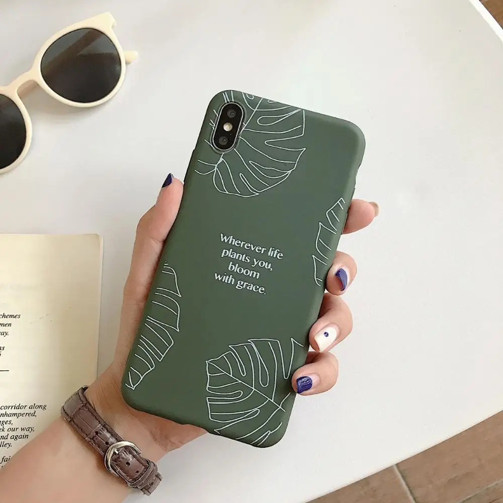 2019 Dark Green Plantain Leaves Cases For iPhone 6 6S 7 8 6S Plus 7Plus 8Plus X XS MAX XR Soft Case For iPhone X 7 8 6 Cover
2019 Dark Green Plantain Leaves Cases For iPhone 6 6S 7 8 6S Plus 7Plus 8Plus X XS MAX XR Soft Case For iPhone X 7 8 6 Cover