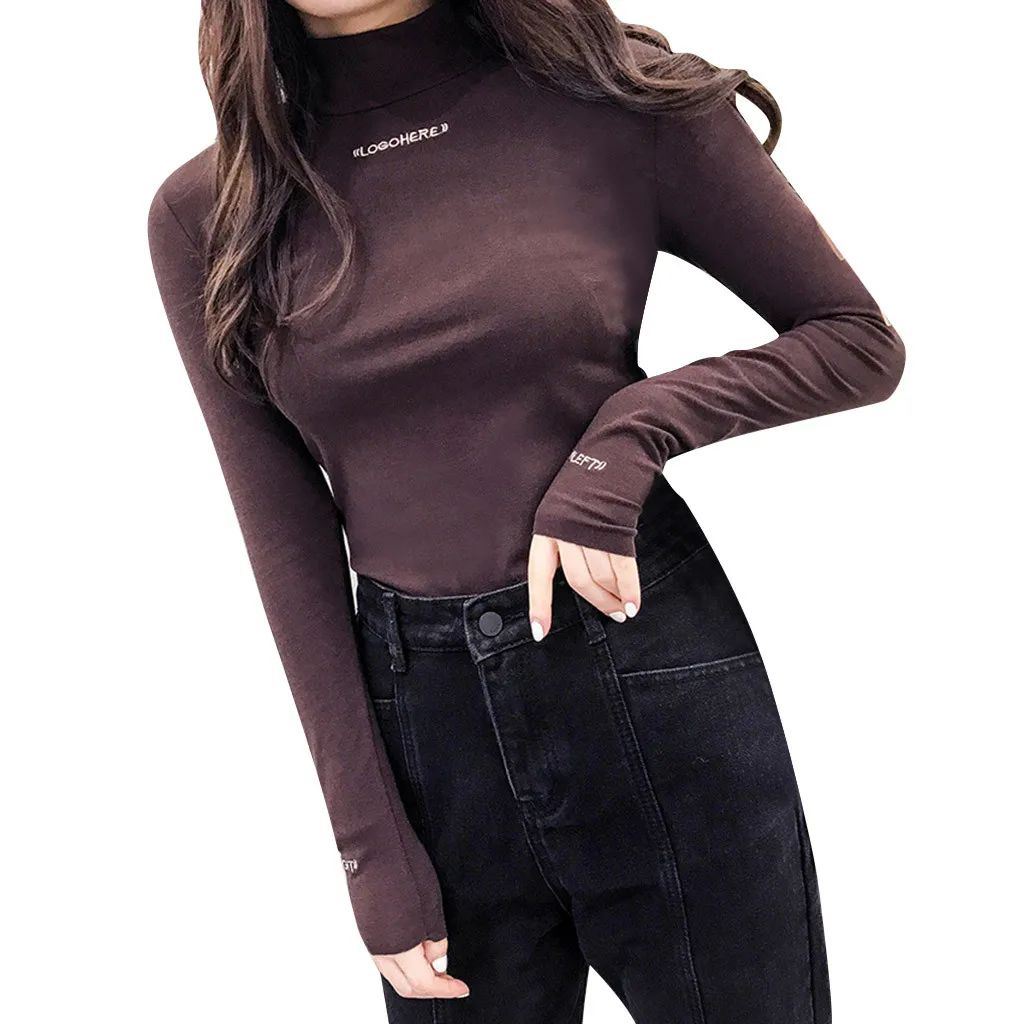 Long Sleeve Letter Pullover plus size feminino breathable Elasticity Turtleneck Velvet Basic Korean Style Loose Twist Knitted
Long Sleeve Letter Pullover plus size feminino breathable Elasticity Turtleneck Velvet Basic Korean Style Loose Twist Knitted