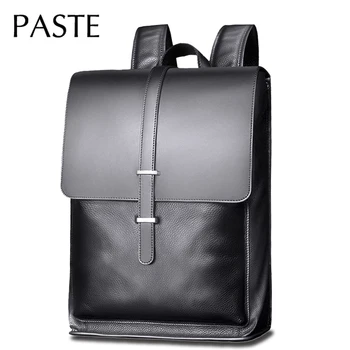 Simple Men Backpack Genuine Cow Leather Bagpack Business 15.6 Inch Laptop Computer Back Pack College Student School Bag Black
Simple Men Backpack Genuine Cow Leather Bagpack Business 15.6 Inch Laptop Computer Back Pack College Student School Bag Black