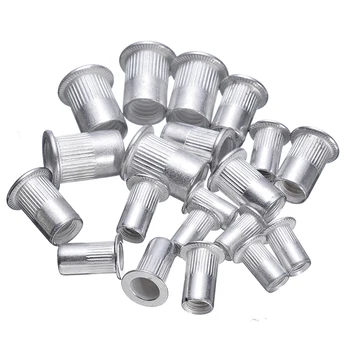 100pcs Aluminum Rivnut Flat Head Threaded Rivet Nut Insert Nutsert Cap Rivet Nut Assortment Set M4/M5/M6/M8
100pcs Aluminum Rivnut Flat Head Threaded Rivet Nut Insert Nutsert Cap Rivet Nut Assortment Set M4/M5/M6/M8