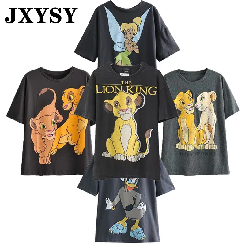 JXYSY Lion King Print Summer T-shirt Women 2020 England Style Fashion Casual Short Sleeve O-neck Women T-shirt Tops
JXYSY Lion King Print Summer T-shirt Women 2020 England Style Fashion Casual Short Sleeve O-neck Women T-shirt Tops