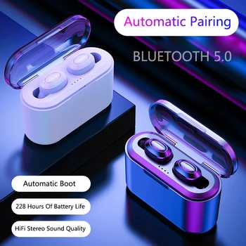 Bluetooth Earphones True Wireless Headphones 5.0 TWS in-Ear Earbuds IPX5 Waterproof Mini Headset 3D Stereo Sound Sport Earpiece
Bluetooth Earphones True Wireless Headphones 5.0 TWS in-Ear Earbuds IPX5 Waterproof Mini Headset 3D Stereo Sound Sport Earpiece