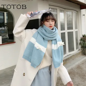 Scarf female winter cute girl net red student bow knit wool thick warm Korean version of the wild scarf outdoor warm scarf
Scarf female winter cute girl net red student bow knit wool thick warm Korean version of the wild scarf outdoor warm scarf