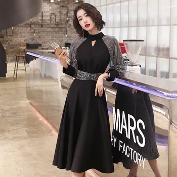 2020 New Black Long Sleeve Skater A-Line Dress Elegant Summer Party Club Birthday Gift Vintage Maxi Hot Casual Lady Female Robe
2020 New Black Long Sleeve Skater A-Line Dress Elegant Summer Party Club Birthday Gift Vintage Maxi Hot Casual Lady Female Robe