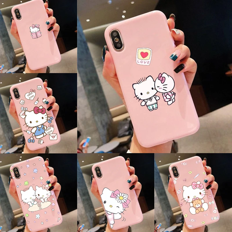Pink cartoon Hello Kitty Phone Case For iphone Xs MAX XR X 6 6s 8 7plus 11Pro MAX 11Pro back cover Candy soft TPU phone cases
Pink cartoon Hello Kitty Phone Case For iphone Xs MAX XR X 6 6s 8 7plus 11Pro MAX 11Pro back cover Candy soft TPU phone cases
