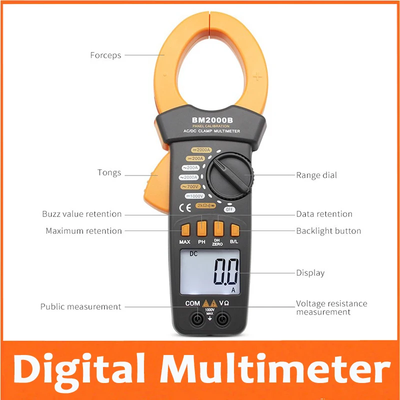 digital pincers multimeter BM2000B AC and DC current 2000A 2000V large current clamp current meter mine
digital pincers multimeter BM2000B AC and DC current 2000A 2000V large current clamp current meter mine