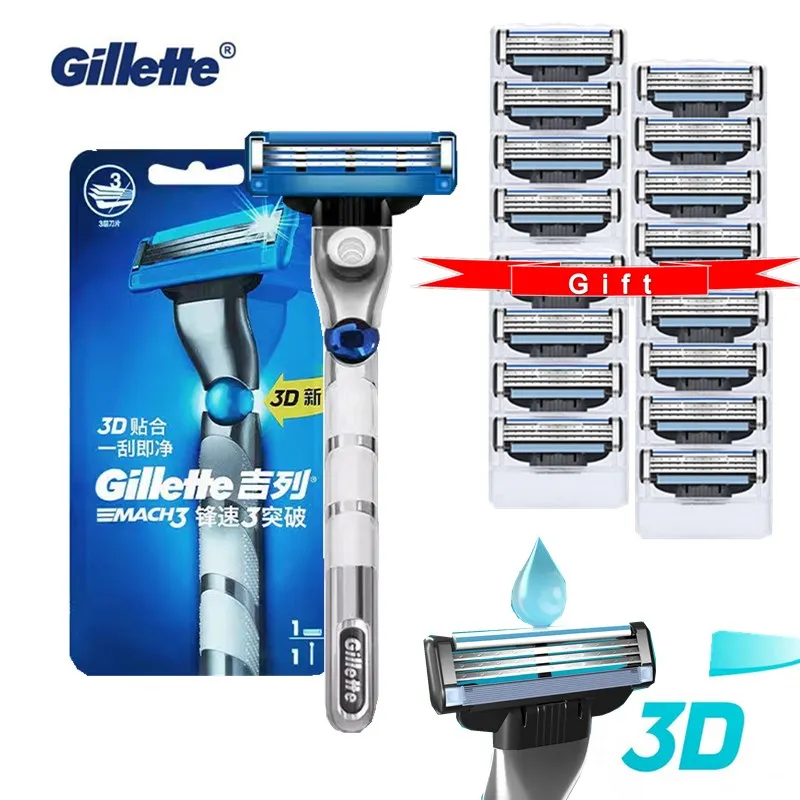 Gillette Mach 3 Turbo 3D Men's Razor Handle Machine for Shaving Razor Blade Shaver Cassettes Shaver For Beard Replacebale Blade
Gillette Mach 3 Turbo 3D Men's Razor Handle Machine for Shaving Razor Blade Shaver Cassettes Shaver For Beard Replacebale Blade