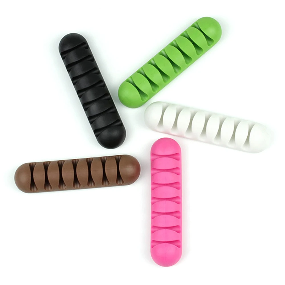 Set of soft silicone data cable cable fixer desktop storage earphone clip cable winder Holder for wires
Set of soft silicone data cable cable fixer desktop storage earphone clip cable winder Holder for wires