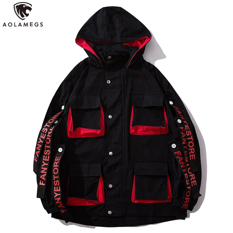 Aolamegs Jackets Men Multi-Pocket Tracksuit Patchwork Color Hip Hop Style Lover High Street Advanced Casual Streetwear Autumn
Aolamegs Jackets Men Multi-Pocket Tracksuit Patchwork Color Hip Hop Style Lover High Street Advanced Casual Streetwear Autumn