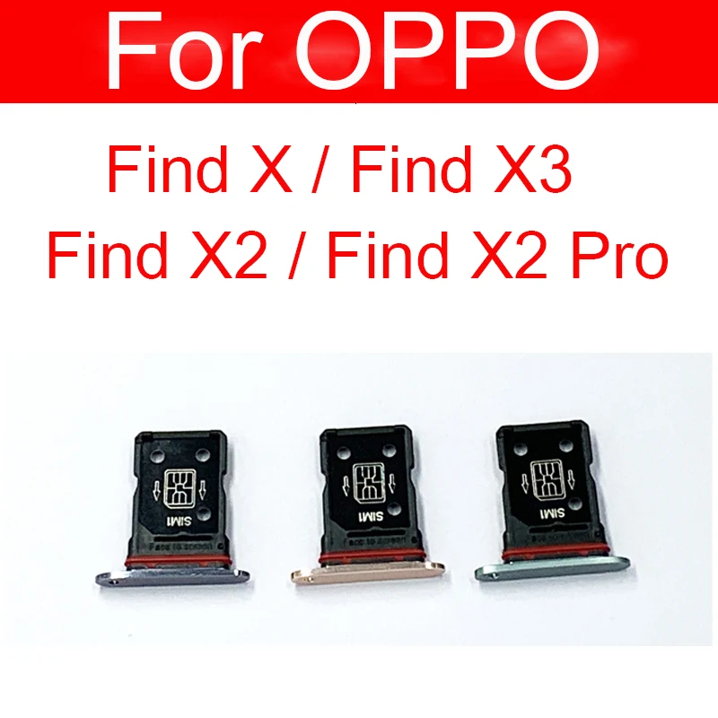 SIM Card Tray For OPPO Find X X2 X3 Pro Sim Slot Holder Adapter Replacement Parts | Мобильные телефоны и аксессуары