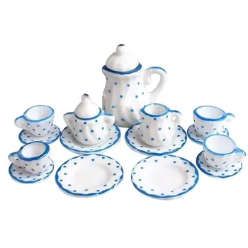 Miniature 1: 12 Toy 15 Pcs Blue Flower Porcelain Tea Set Simulation Dollhouse Decorative Accessories
Miniature 1: 12 Toy 15 Pcs Blue Flower Porcelain Tea Set Simulation Dollhouse Decorative Accessories