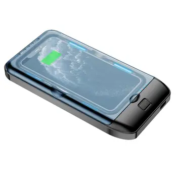 Portable UV Phone Sterilizer Cleaner Case with Wireless Charger & USB Charger 28TC 
Portable UV Phone Sterilizer Cleaner Case with Wireless Charger & USB Charger 28TC