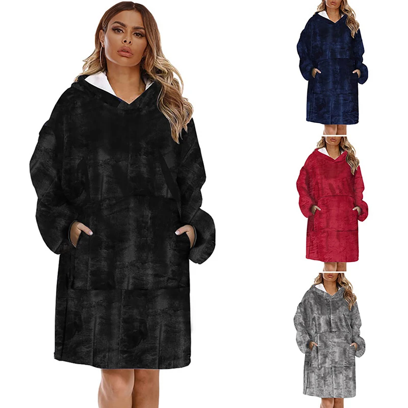 Soft Warm Wearable Blanket Hoodie With Sleeves Blankets Fleece Sweatshirt Unisex Oversized Print Winter Plush Soft Coats
Soft Warm Wearable Blanket Hoodie With Sleeves Blankets Fleece Sweatshirt Unisex Oversized Print Winter Plush Soft Coats