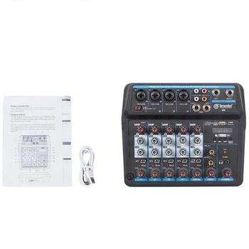4 Channel Protable Digital o Mixer Console with Sound Card,Bluetooth, USB, 48V Power for DJ Recording EU Plug
4 Channel Protable Digital o Mixer Console with Sound Card,Bluetooth, USB, 48V Power for DJ Recording EU Plug