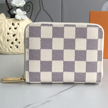 Luxury Designer Women Coin purse mini card holder Wallet zippy Louis Brand Check Canvas Wallet for women
Luxury Designer Women Coin purse mini card holder Wallet zippy Louis Brand Check Canvas Wallet for women