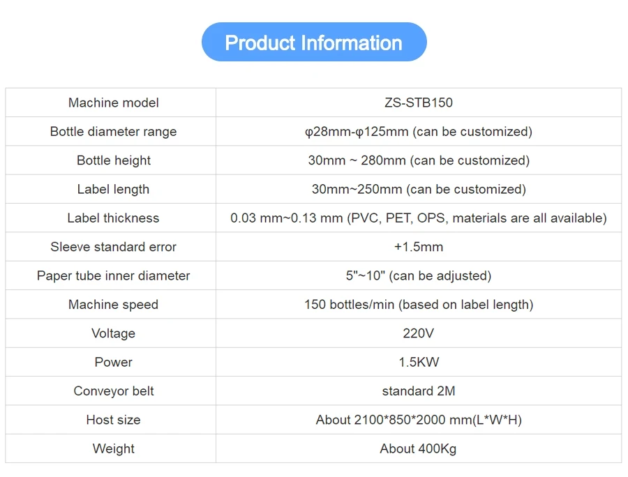 ZONESUN ZS-STB150 Автоматическая этикетировочная машина для пластиковых бутылок 