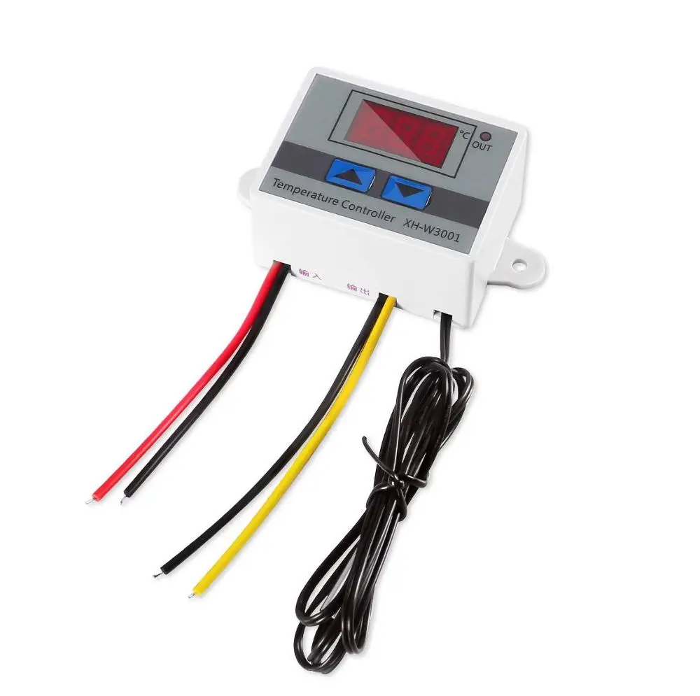 Digital LED Temperature Controller Module, XH-W3001 Thermostat Switch with Waterproof Probe, Programmable Heating Cooling Thermo
Digital LED Temperature Controller Module, XH-W3001 Thermostat Switch with Waterproof Probe, Programmable Heating Cooling Thermo