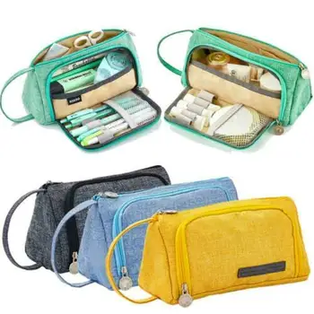 Big Capacity Pencil Pen Case School Storage Hot Zip Bag Pouch Holder Large Stationery Pouch Box Pencil Bag Cosmetic Pocket 
Big Capacity Pencil Pen Case School Storage Hot Zip Bag Pouch Holder Large Stationery Pouch Box Pencil Bag Cosmetic Pocket